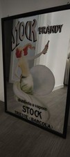 STOCK BRANDY TRIESTE SPECCHIO PUBBLICITARIO VINTAGE '70/80