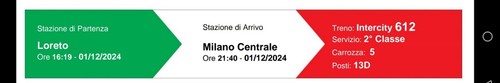 Biglietto treno intercity - treno,
