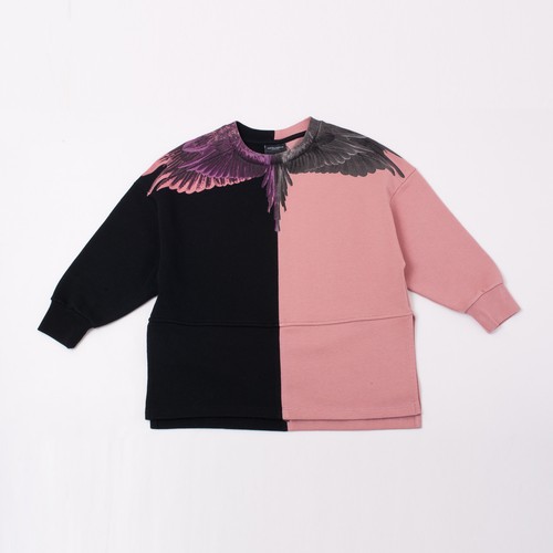 Pink balck sweatshirt - pink,