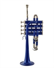 Bb/A Flat PICCOLO TROMBA NUOVO BOCCAGLIO CASSA SENZA FINITURA OTTONE BLU