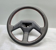 Peugeot 205 Gti Sterzo Ruota Rallye Rosso Stitch Nuovo Pelle Raro Eccellente