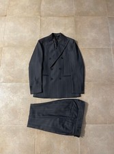 Blazer + pantaloni tuta doppiopetto gessato LUSSO su misura 46 IT 36 US 2800$