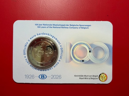 Euro belgio 2026 coin card - 2,