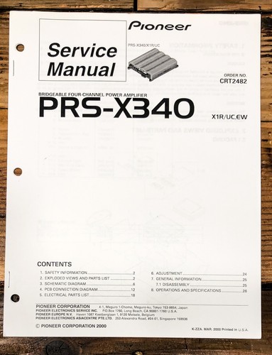 Pioneer prs x340 amplificatore - pioneer,