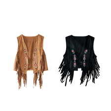Gilet con frange da donna