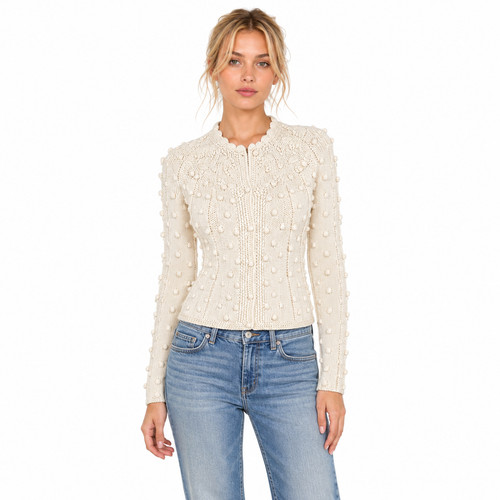 Cardigan maglione maglia lana
