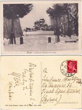BARGA - LUCCA - IL FOSSO E IL BASTIONE CON LA NEVE - VIAGG. 1939 -84518-