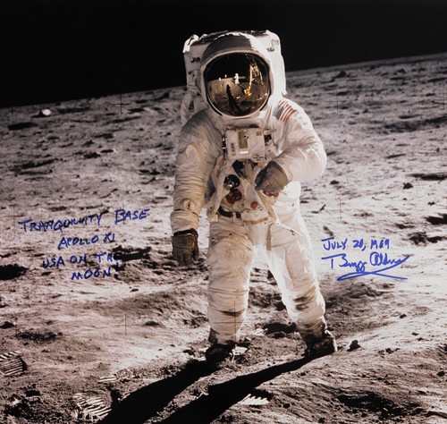 Foto firmata edwin buzz aldrin - edwin,