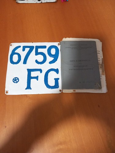 Targa libretto per moto - targa,