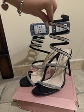 tacchi strass spirale argento