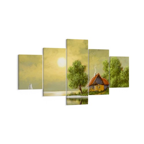 Quadro tela 125x70cm barca - su,