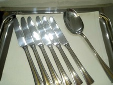 servizio posate da 6 persone PIERRE CARDIN / 38 pz - sfoglia oro 24kt  + vassoio