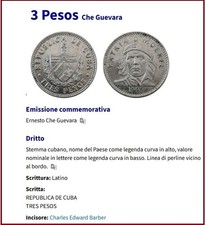 Banconote introvabili Peso Convert.USD Tagli 3e5 +famosa Moneta 3cuc Che Guevara
