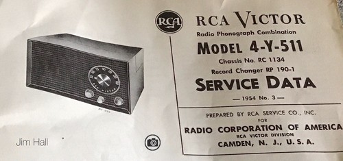 Rca model 4y511 - rca, radio