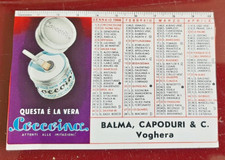 calendarietto plastificato coccoina 1966