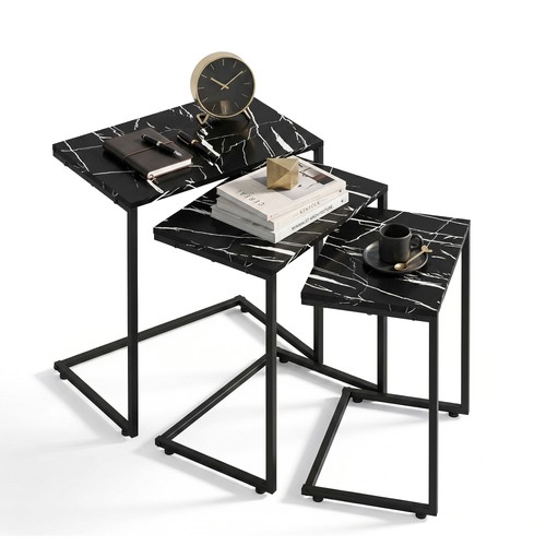 3pcs fine tavolo forma c - tavolo, a