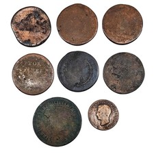 Napoli Due Sicilie LOTTO 8 monete  tornesi  3 GRANA MURAT FERDINANDO FRANCESCO