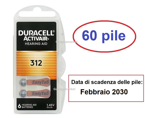 Batterie pile duracell 312 - 60,