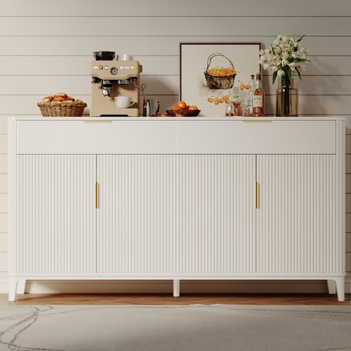 Fluted sideboard cabinet - sideboard, with