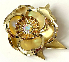 BROCHE vintage FLEUR Doré