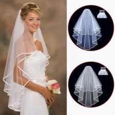 Velo da sposa moda raso bordo