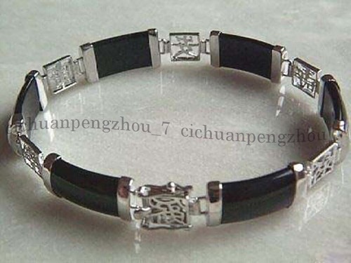 Braccialetto agata nera - braccialetto,