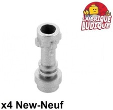 Lego 4x arme weapon lightsaber hilt manche sabre laser metallic silver 64567 NEW
