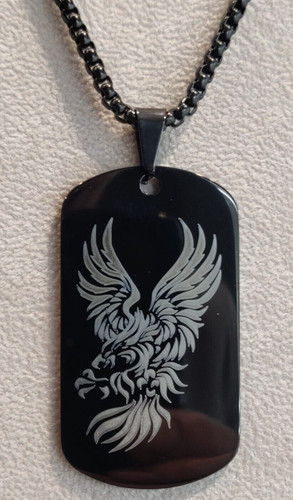 Collana uomo con piastra - collana,