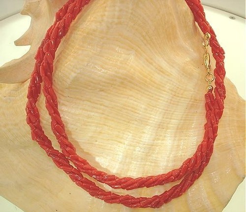 Collana perline tubolare - collana,