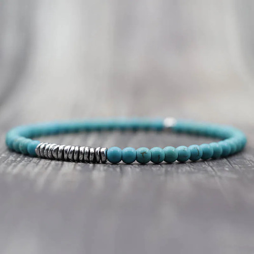 Bracciale ematite occhio - bracciale,