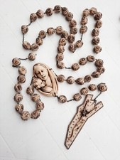 Rosario grande resina pesante colore avorio circa cm. 165 - 1 kg. peso vintage .