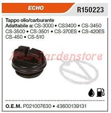 Tappo carburante/olio ECHO motosega CS3000 CS3400 CS3450 CS3500 R150223