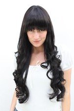 Nero parrucca donna molto - parrucca,