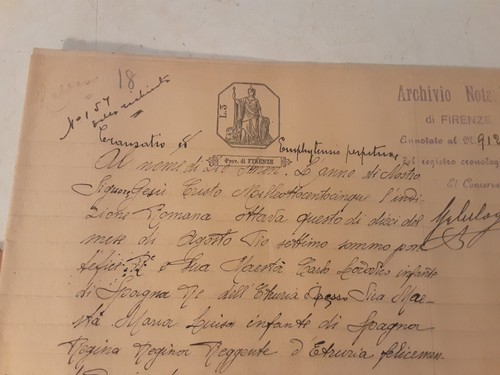 Documento archivio notarile - documento,