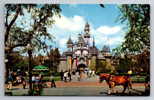 Cartolina disneyland anni 50 - disneyland,