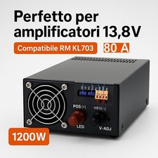 Alimentatore Switching 1200W Regolabile 0-15V DC Ideale Amplificatori RM MLA400