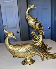 Coppia di 2 statuine dorate