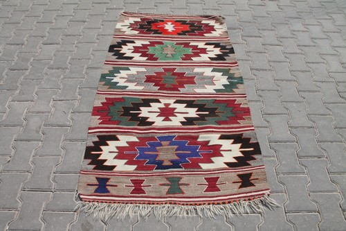 3x5 piedi vintage turco kilim - 3x5,