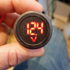 Voltmetro Tester Digitale Auto Moto DC 12-24V LED 3 Cifre  ROSSO