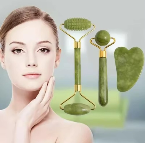 Jade roller gua sha set - jade,