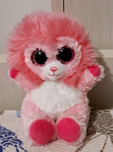 Peluche pupazzo leone rosa