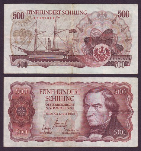 Austria 500 scellini 1965