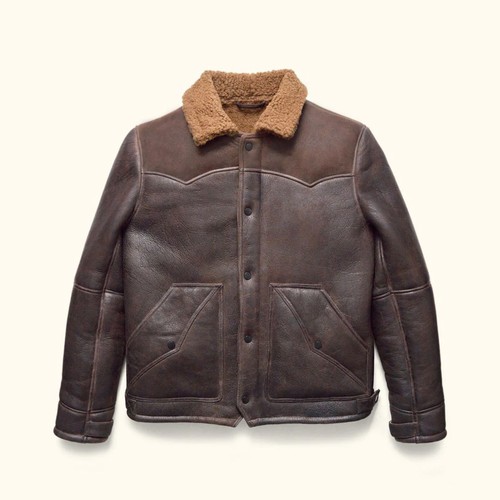 Bomber uomo pelle marrone