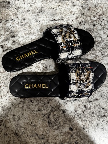 Chanel tweed incastro logo - tweed,