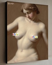 Quadro vintage su tela con cornice Boudoir Old Master Lady con cacao 40x30 cm Jacob Hitt