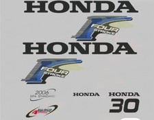 Adesivi motore marino fuoribordo Honda 30 cv four stroke gommone barca stickers 