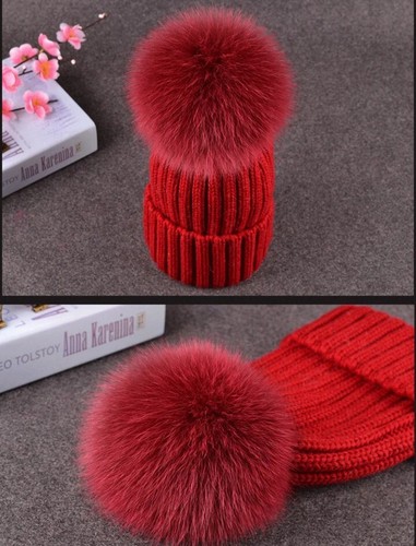 Cappello lana rosso con - cappello,