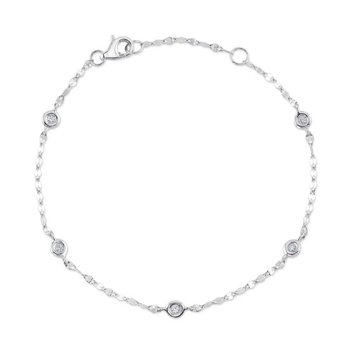 14k oro bianco diamanti - 14k,