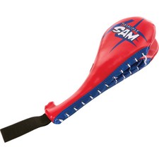 COLPITORE DOPPIO A PALETTA ROSSO BAMBINO TAEKWONDO KARATE TECNICHE DI CALCIO TKW