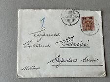 M) Busta Regno annullo ambulante Biella Santhià 1905 Rigolato Carnia 